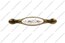 Ручка-скоба 96 мм античная бронза с керамикой Вьюнок 5353-08-041 3