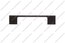 Ручка-скоба 96/128 мм со стразами матовый черный 5217-012 2