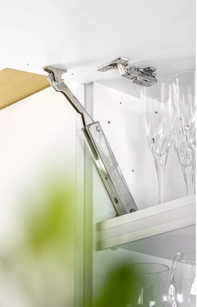 Подъёмный механизм MINILIFTNEW LIGHT - без доводчика, для фасада 2-3 кг, хром GTV 1